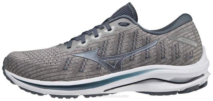 Mizuno zapatillas de correr wave rider 25 waveknit hombres zapatos llovizna-antartica(9laa) 668F167