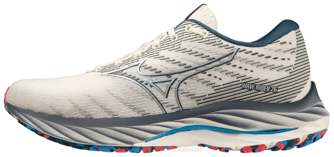 Mizuno zapatillas de correr wave rider 26 mujer zapatos blanco nieve-plata(0d73) 668F105