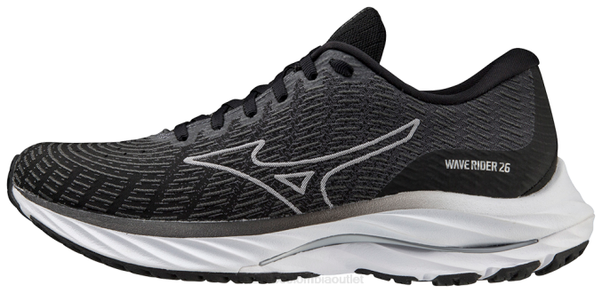 Mizuno zapatillas de correr wave rider 26 ssw mujer zapatos negro-blanco (9000) 668F101