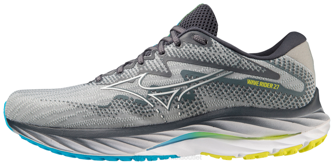 Mizuno zapatillas de correr wave rider 27 2e hombres zapatos azul perla-blanco(5f00) 668F14