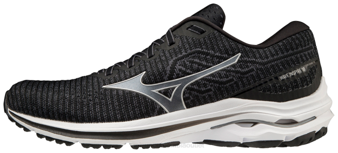Mizuno zapatillas de running wave inspire 18 waveknit hombres zapatos ébano (ojo) 668F144