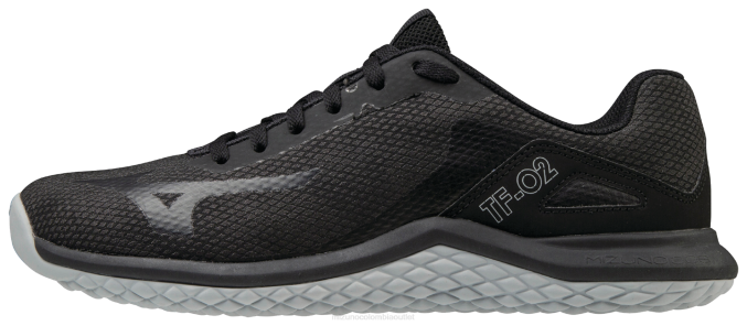 Mizuno zapato de entrenamiento tf-02 mujer zapatos negro-gris(9091) 668F2702