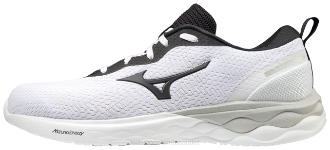 Mizuno zapato de entrenamiento wave revolt hombres zapatos blanco-negro(0090) 668F2703