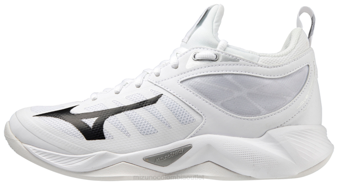 Mizuno zapato de voleibol de dimensión de onda mujer zapatos blanco-negro(0090) 668F2195