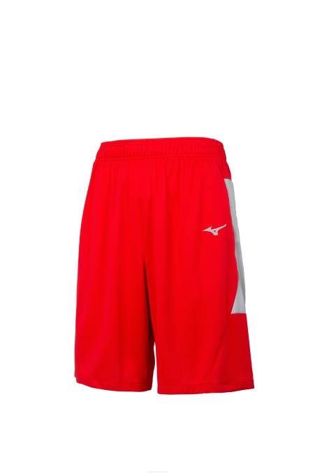 Mizuno aerolito corto juventud vestir sombra-carbón-rojo 668F1570