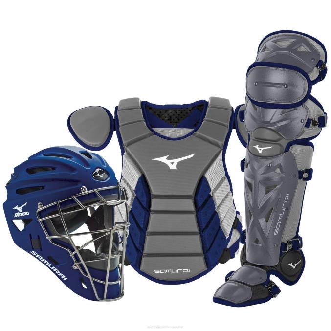 Mizuno Juego de engranajes de receptor en caja de béisbol samurai de 14" juventud accesorios gris-azul marino 668F891