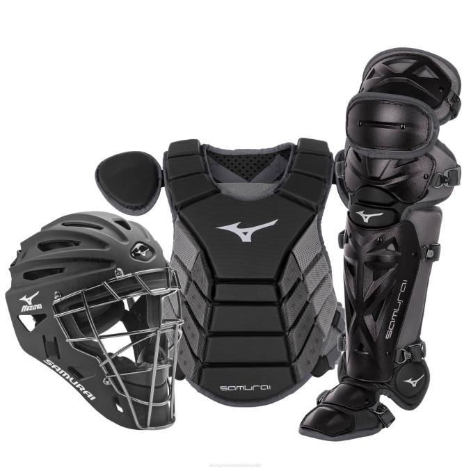 Mizuno Juego de engranajes de receptor en caja de béisbol samurai de 14" juventud accesorios negro-gris(9091) 668F890