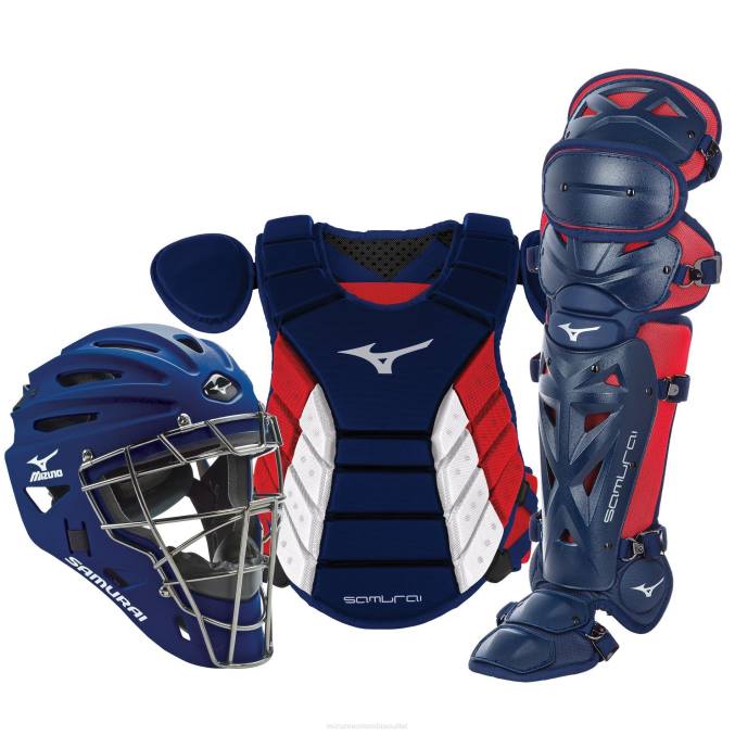 Mizuno Juego de engranajes de receptor en caja de béisbol samurai de 16" unisexo accesorios azul marino-rojo(5110) 668F951