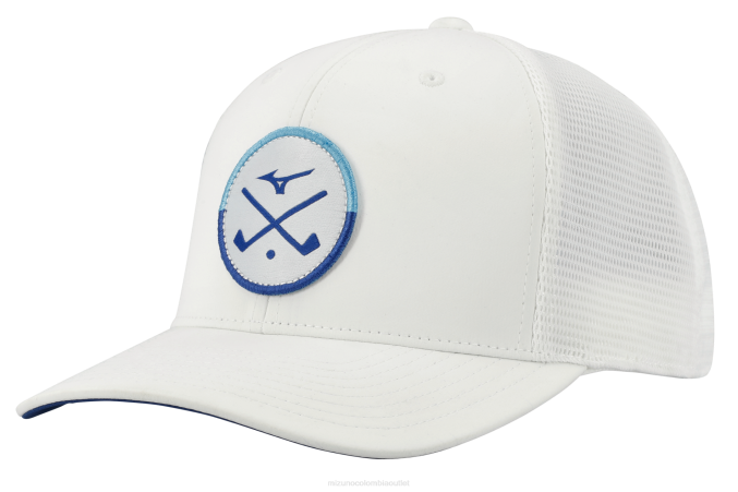 Mizuno gorra de golf con malla y tréboles cruzados unisexo accesorios blanco (0000) 668F497