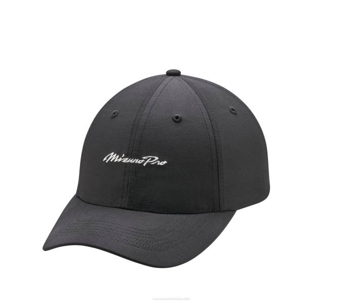 Mizuno gorra de golf pro script unisexo accesorios negro-blanco (9000) 668F412