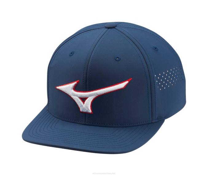 Mizuno gorra de golf snapback plana tour unisexo accesorios azul marino (5151) 668F429