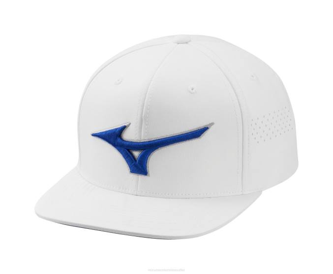 Mizuno gorra de golf snapback plana tour unisexo accesorios blanco (0000) 668F426