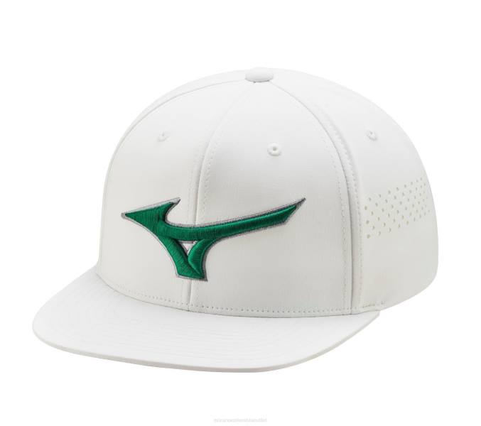 Mizuno gorra de golf snapback plana tour unisexo accesorios blanco-verde (0040) 668F432