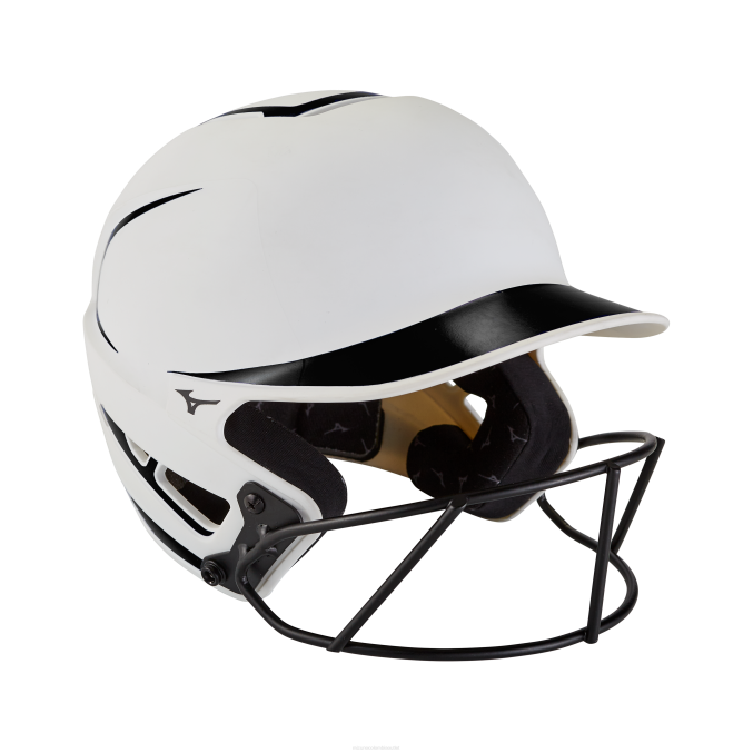 Mizuno casco de bateo de softbol de lanzamiento rápido f6 unisexo accesorios blanco-negro(0090) 668F1817