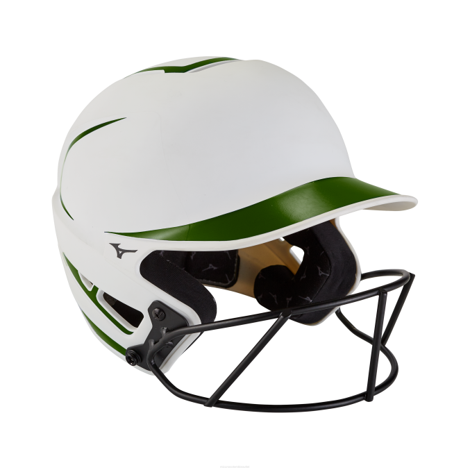 Mizuno casco de bateo de softbol de lanzamiento rápido f6 unisexo accesorios bosque-blanco(0041) 668F1813