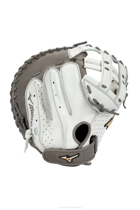 Mizuno guante de receptor de softbol de lanzamiento rápido elite prime 34" unisexo accesorios blanco-gris (r091) 668F1716