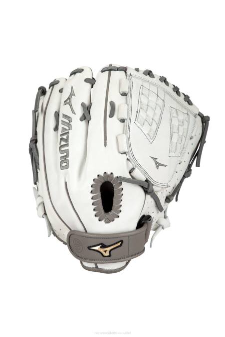 Mizuno Prime Elite lanzador/guante de softball de lanzamiento rápido de campo abierto 12,5" unisexo accesorios blanco-gris(f091) 668F1709