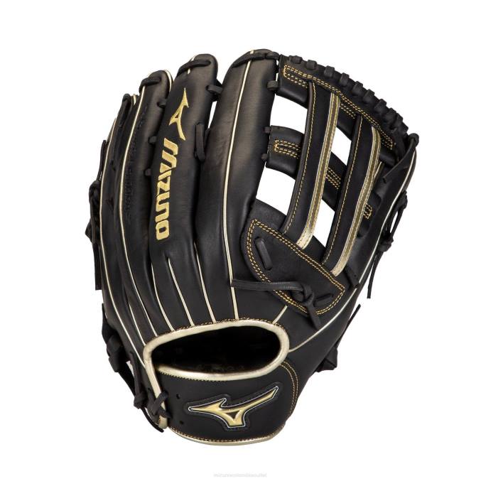 Mizuno mvp prime se guante de softbol de lanzamiento lento 13" unisexo accesorios negro-oro(f974) 668F1878