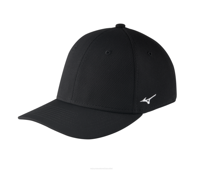 Mizuno gorra del equipo ajustada y elástica unisexo accesorios negro (9090) 668F567