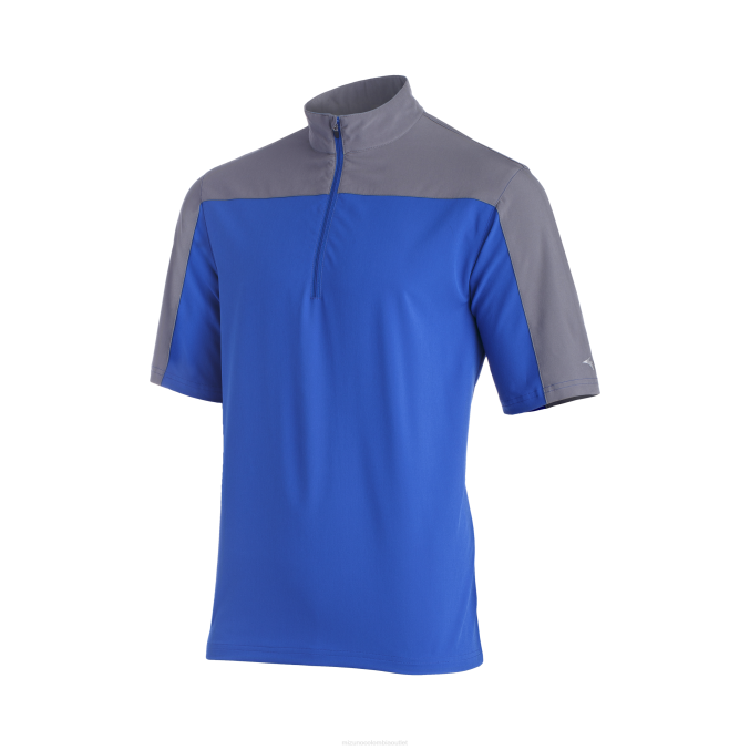 Mizuno chaqueta de bateo de manga corta comp juventud vestir gris real (5291) 668F1565