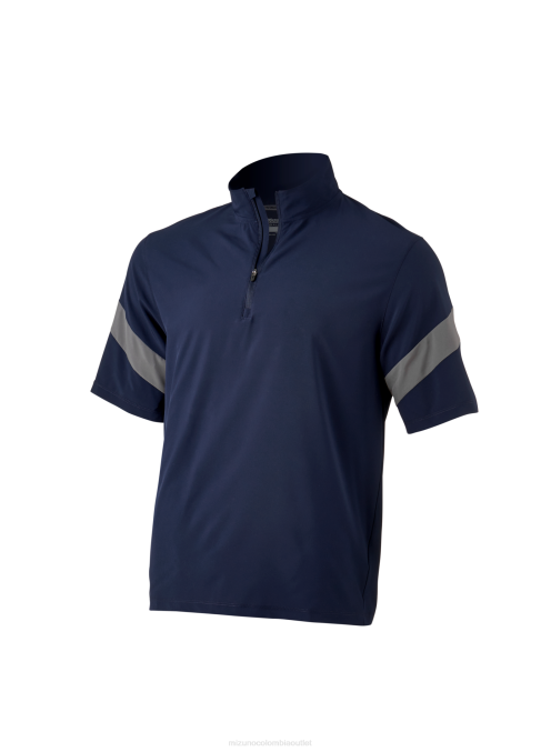 Mizuno chaqueta de bateo de manga corta hombres vestir azul marino-sombra(519i) 668F1345