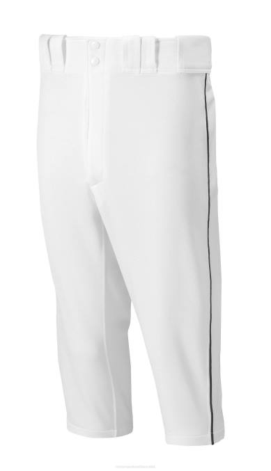 Mizuno pantalón corto de béisbol con ribete premier hombres vestir blanco-negro(0090) 668F1180