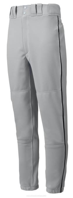 Mizuno pantalón de béisbol con ribete premier hombres vestir gris-negro(9190) 668F1170