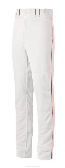 Mizuno pantalón de béisbol con ribete premier pro g2 hombres vestir blanco-rojo(0010) 668F1155