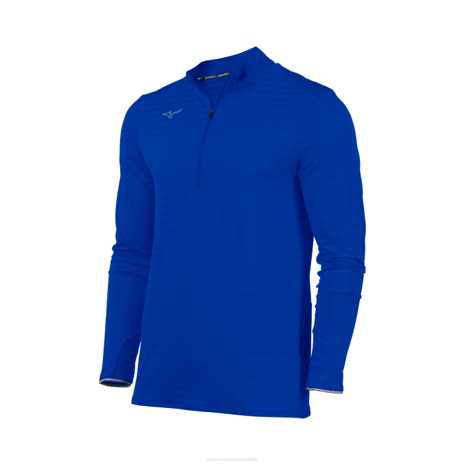 Mizuno atlético eco 1/2 zip hombres vestir real (5252) 668F1456