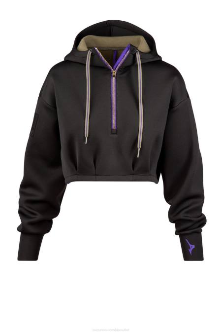 Mizuno sudadera con capucha de reputación de ronda rousey mujer vestir negro (9090) 668F2718