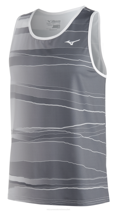 Mizuno camiseta eco running imprimible hombres vestir sombra tranquila (9i9i) 668F356