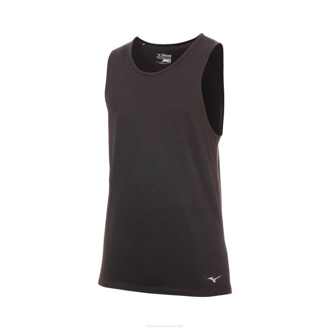 Mizuno camiseta infinity running hombres vestir negro (9090) 668F215