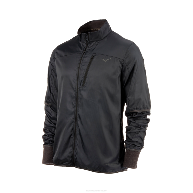 Mizuno Chaqueta de running Breath Thermo FZ hombres vestir negro (9090) 668F2575