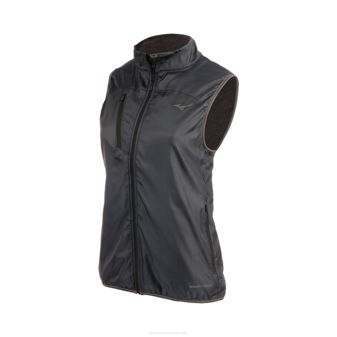 Mizuno chaleco para correr Breath Thermo FZ mujer vestir negro (9090) 668F2577