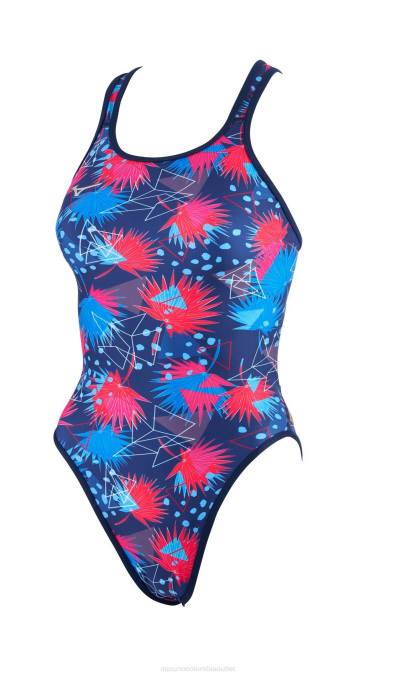 Mizuno traje de baño exer espalda cruzada doble mujer vestir azul (5050) 668F2660