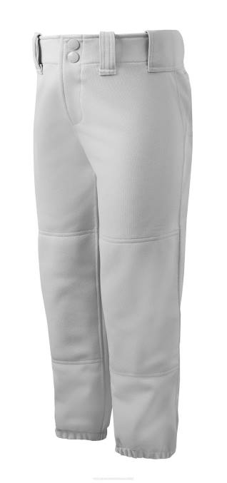 Mizuno pantalón de softball con cinturón chica vestir gris(9191) 668F1938