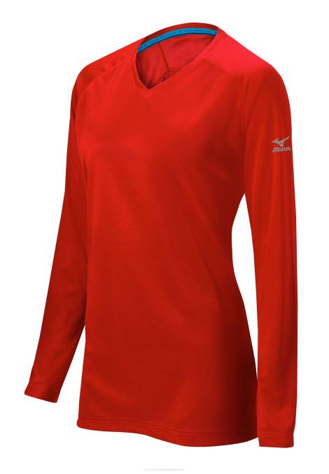 Mizuno camiseta de entrenamiento comp chica vestir rojo (1010) 668F2562