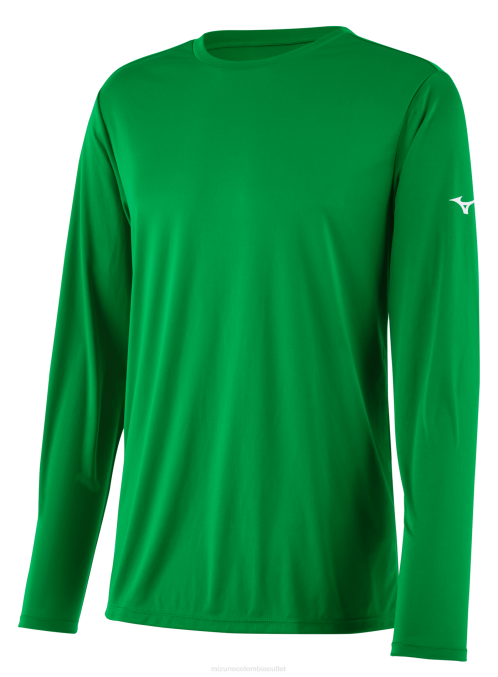 Mizuno camiseta de manga larga hombres vestir kellygreen(4l4l) 668F1432