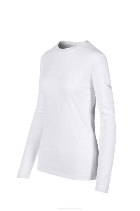 Mizuno camiseta de manga larga mujer vestir blanco (0000) 668F2100