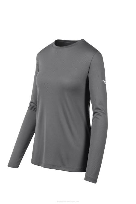 Mizuno camiseta de manga larga mujer vestir carboncillo(9292) 668F2113