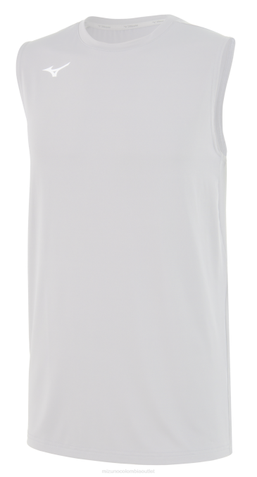 Mizuno camiseta de voleibol sin mangas hombres vestir blanco (0000) 668F2497