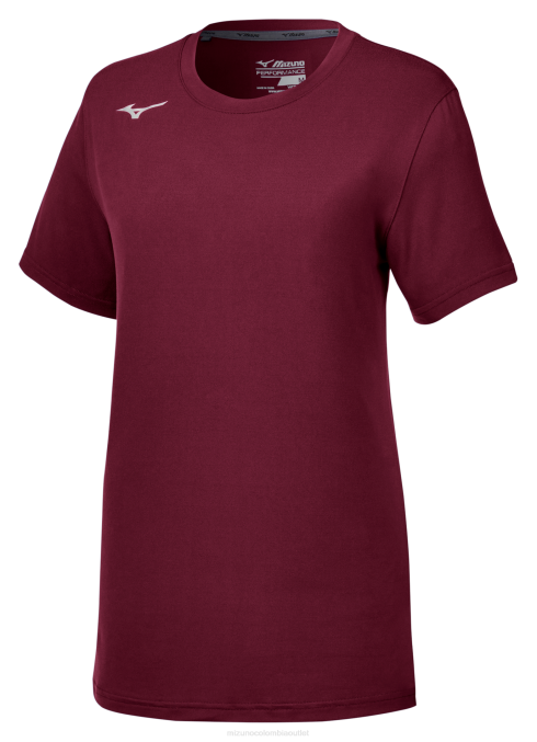 Mizuno camiseta de ataque de manga corta 3.0 mujer vestir cardenal(1212) 668F2267