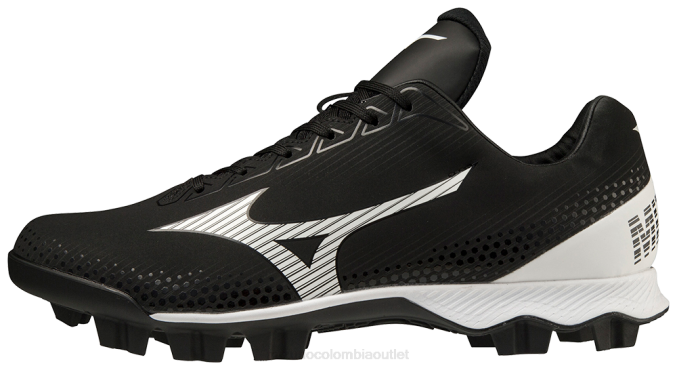 Mizuno taco de béisbol bajo moldeado de tpu wave lightrevo hombres zapatos negro-blanco (9000) 668F1630