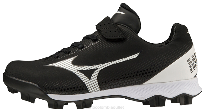 Mizuno taco de béisbol bajo moldeado de tpu wave lightrevo juventud zapatos negro-blanco (9000) 668F1631