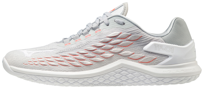 Mizuno zapato de entrenamiento tf-01 hombres zapatos gris-blanco (9100) 668F2691