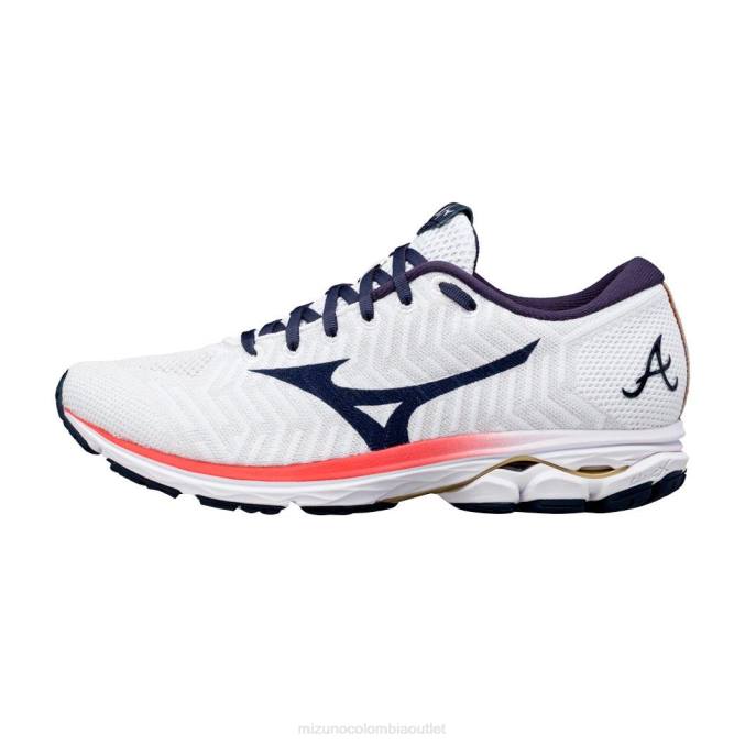 Mizuno cortar en waveknit r2 unisexo zapatos blanco-marino(0051) 668F184