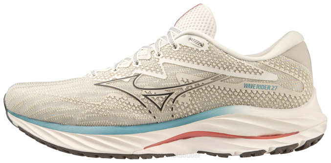 Mizuno zapatilla de correr wave rider 27 hombres zapatos blanco-nieve-granitogris(0dgr) 668F9