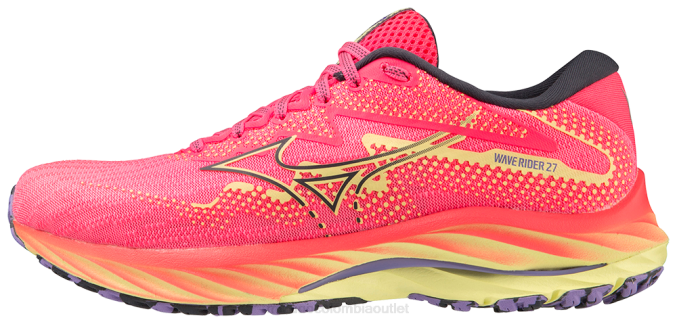 Mizuno zapatilla de correr wave rider 27 mujer zapatos highvispink-ombreblue(1vre) 668F17