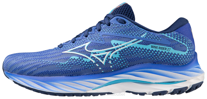Mizuno zapatilla de correr wave rider 27 mujer zapatos ultramar-blanco(um00) 668F20