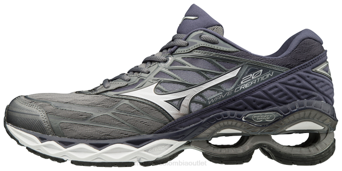 Mizuno zapatilla de running creación de olas 20 hombres zapatos stormywether-silver(9j73) 668F64
